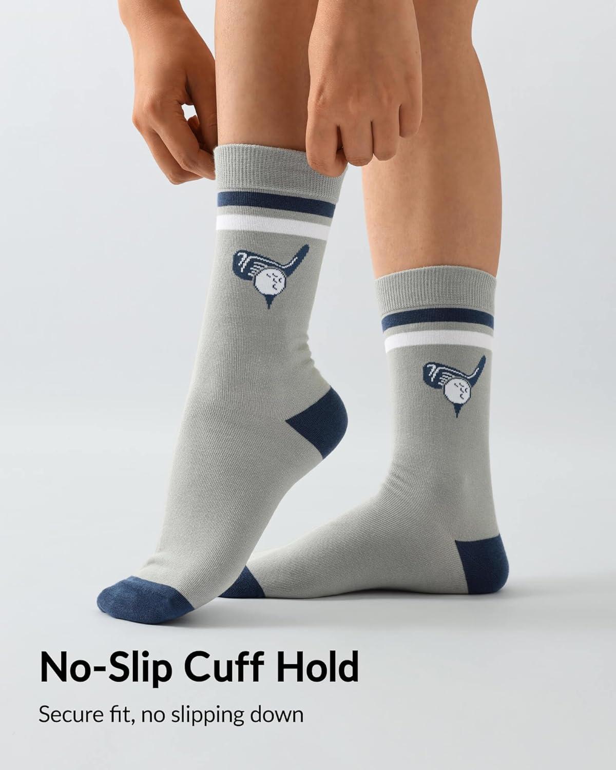 imageMoyel 50th Birthday Gifts for Her Women Present for 50 Year Old Woman 5 Pairs Funny Socks FemaleMulticolor Golf