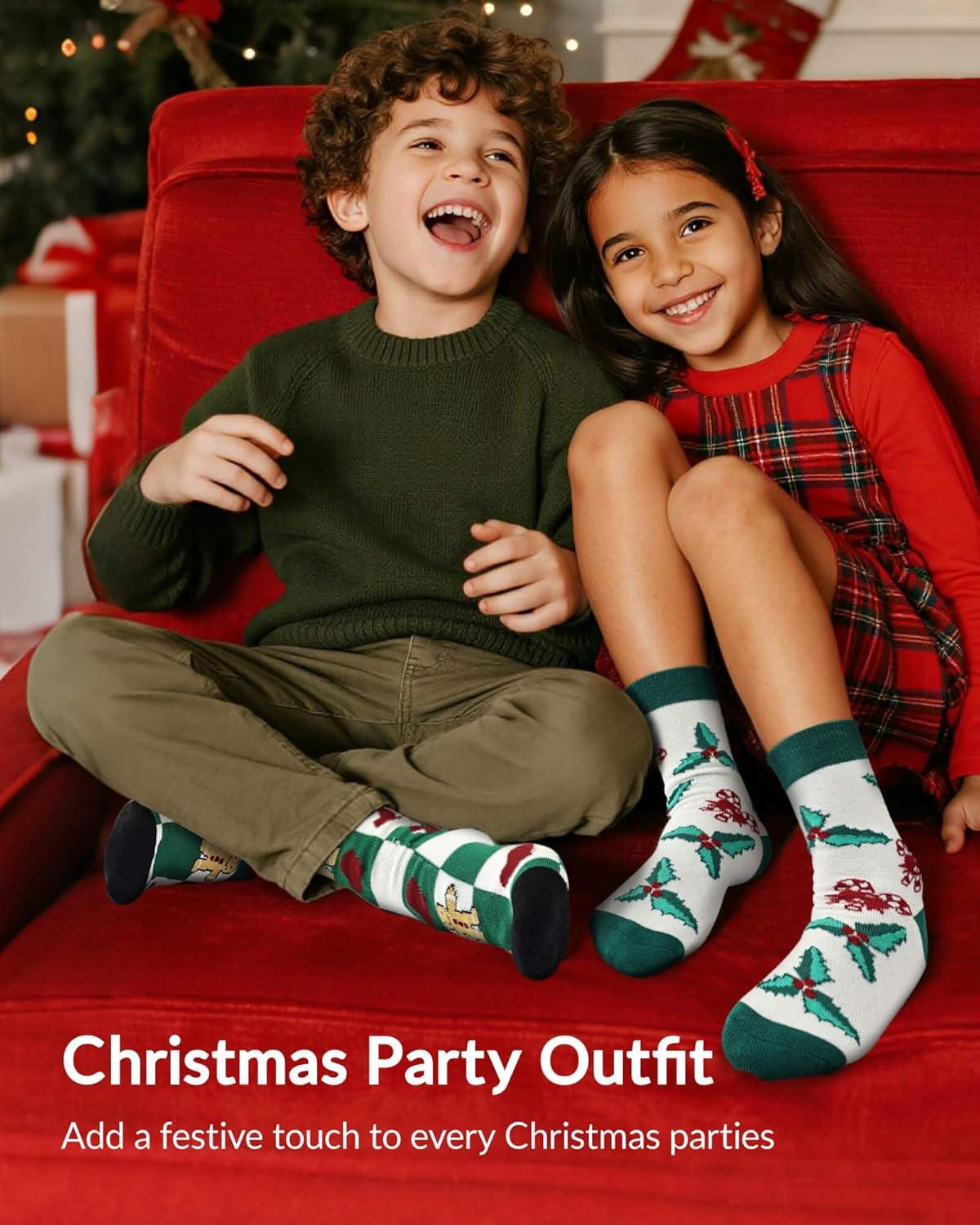 imageMoyel Advent Calendar 2025 Kids 68 Years Funny 12 Days of Sock Advent Calendar for Boys Girls Cute Christmas Socks for Kids Gifts for Daughter Son Granddaughter Nephew12 Pair 68 Year Old