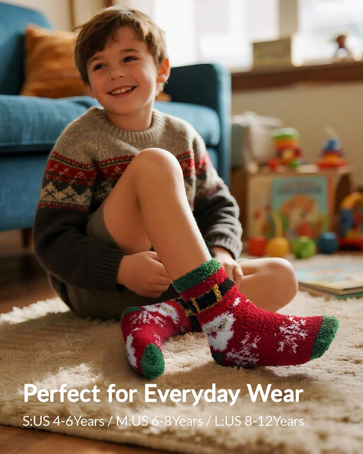 imageMoyel Advent Calendar 2025 Kids 68 Years Funny 12 Days of Sock Advent Calendar for Boys Girls Cute Christmas Socks for Kids Gifts for Daughter Son Granddaughter Nephew12 Pair Fuzzy 46 Year Old