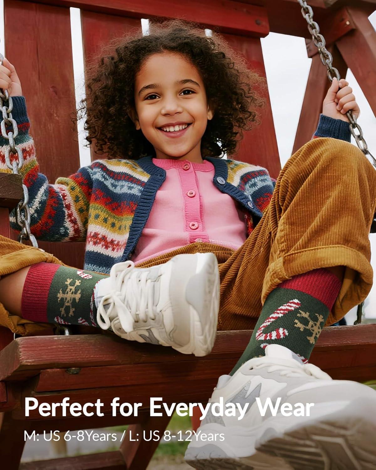 imageMoyel Advent Calendar 2025 Kids 68 Years Funny 12 Days of Sock Advent Calendar for Boys Girls Cute Christmas Socks for Kids Gifts for Daughter Son Granddaughter Nephew12 Pairs 812 Year Old