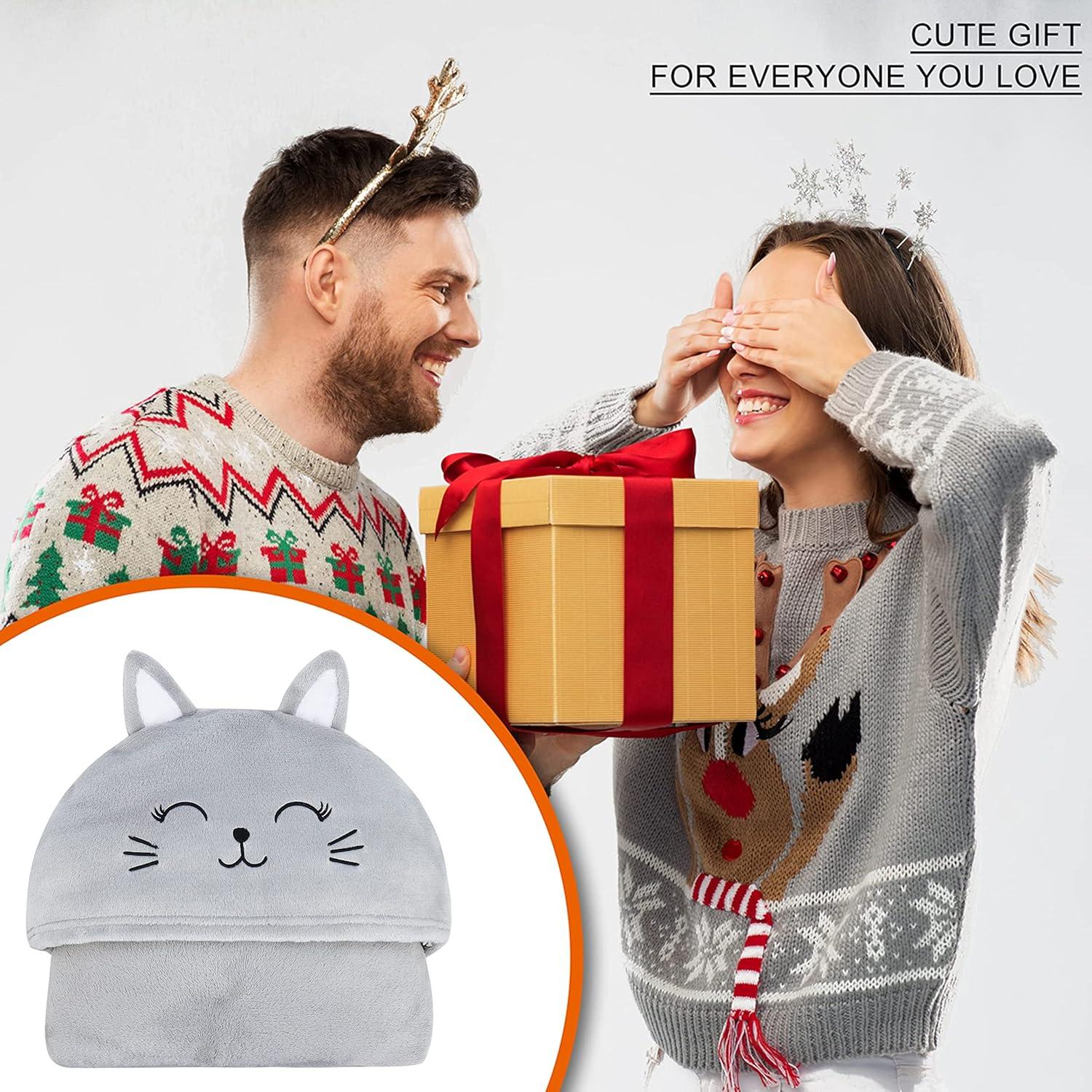 imageMoyel Corgi Blanket for Women Funny Cute Soft Warm Fluffy Fuzzy Wearable Blanket Hoodie Corgi Gifts for Corgi Lovers Mom Girlfriend Wife Friend Sister for Christmas BirthdayGrey Cat