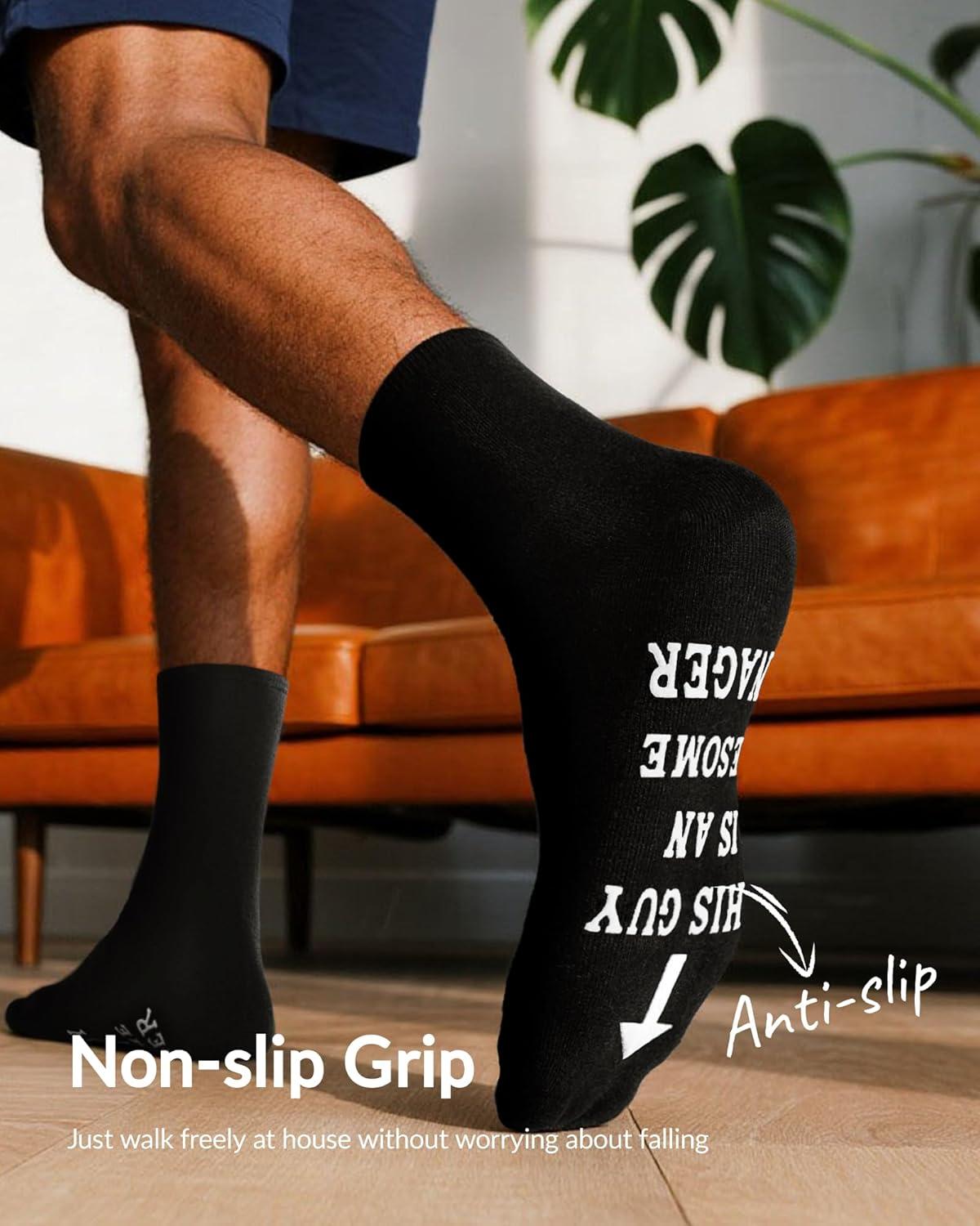 imageMoyel Dad Gifts from Daughter Son Cool Gifts for Dad Christmas Dad Birthday Gifts Gift Ideas Funny SocksBlack Teenage