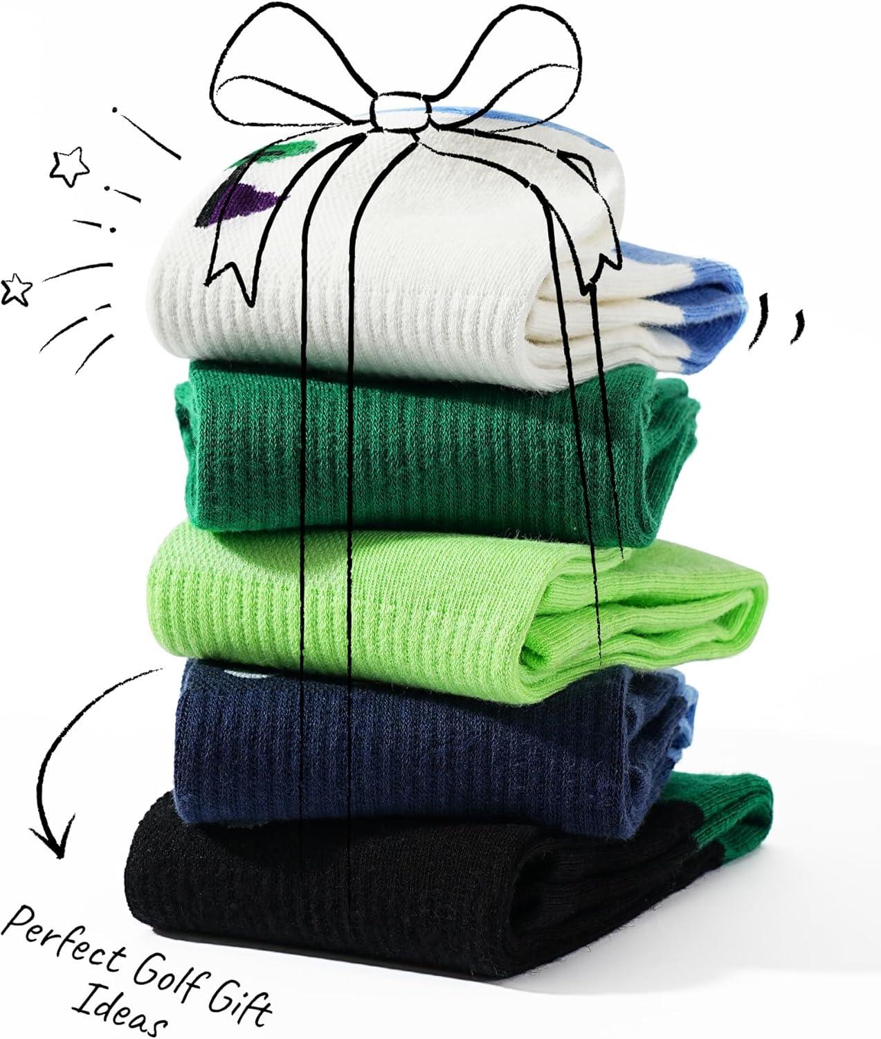 imageMoyel Funny Novelty Socks for Men Fun Golf Pickleball Socks Fun Gifts for Him Men AccessoriesMulticolor Golf Ankle