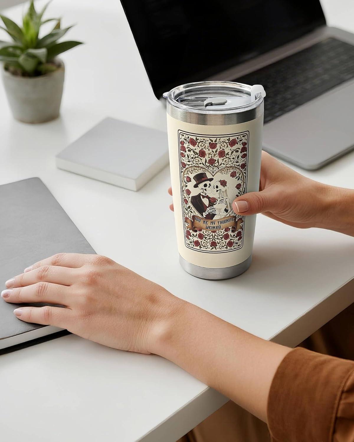 imageMoyel Gifts for Her Girlfriend Birthday Gift ideas Romantic Present for Wife Couples on Chirstmas Valentines Day Anniversary 20 Oz Coffee Travel Tumbler for Womenmulticolorcouples