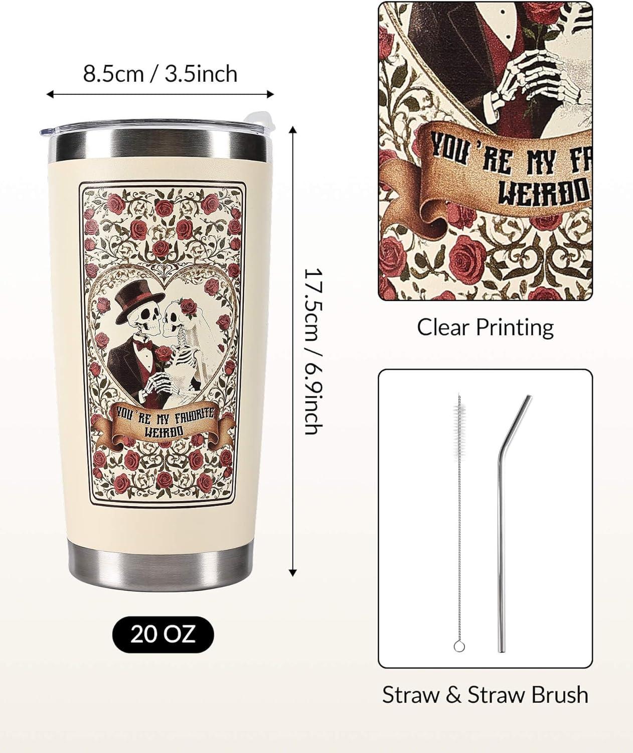 imageMoyel Gifts for Her Girlfriend Birthday Gift ideas Romantic Present for Wife Couples on Chirstmas Valentines Day Anniversary 20 Oz Coffee Travel Tumbler for Womenmulticolorcouples