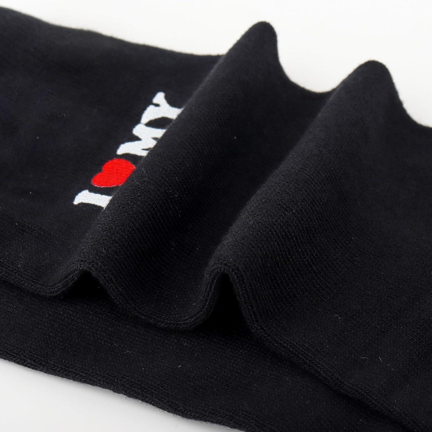 imageMoyel Husband Boyfriend Gift Ideas Funny Cool Socks for Men Romantic Gifts for Anniversary Valentines Day BirthdayBlack Love My Girlfriend