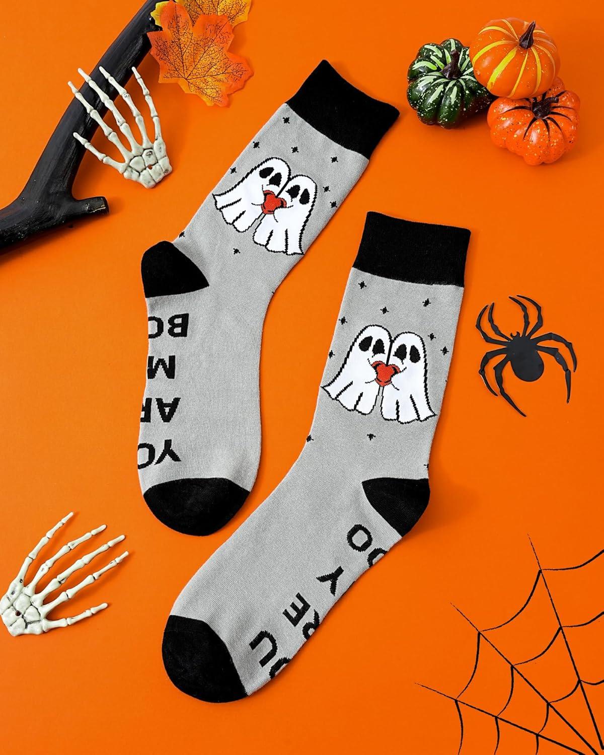 imageMoyel Husband Boyfriend Gift Ideas Funny Cool Socks for Men Romantic Gifts for Anniversary Valentines Day BirthdayMulticolor Boo