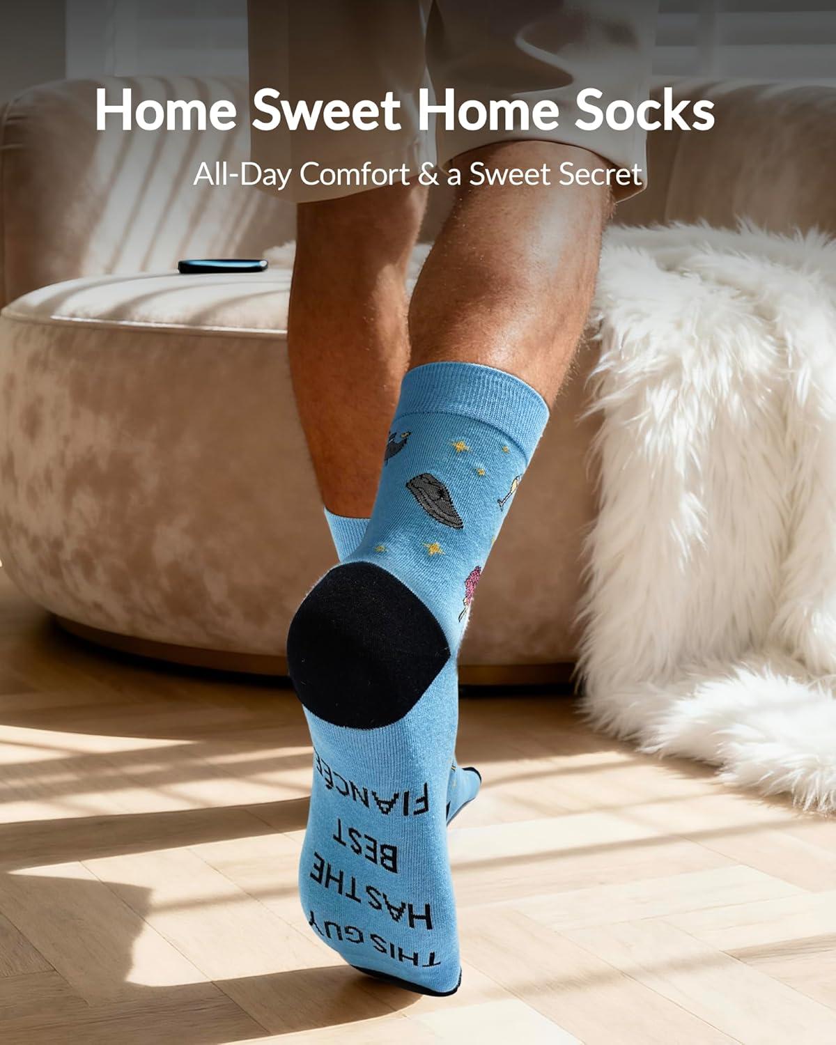 imageMoyel Husband Boyfriend Gift Ideas Funny Cool Socks for Men Romantic Gifts for Anniversary Valentines Day BirthdayMulticolor Fianc