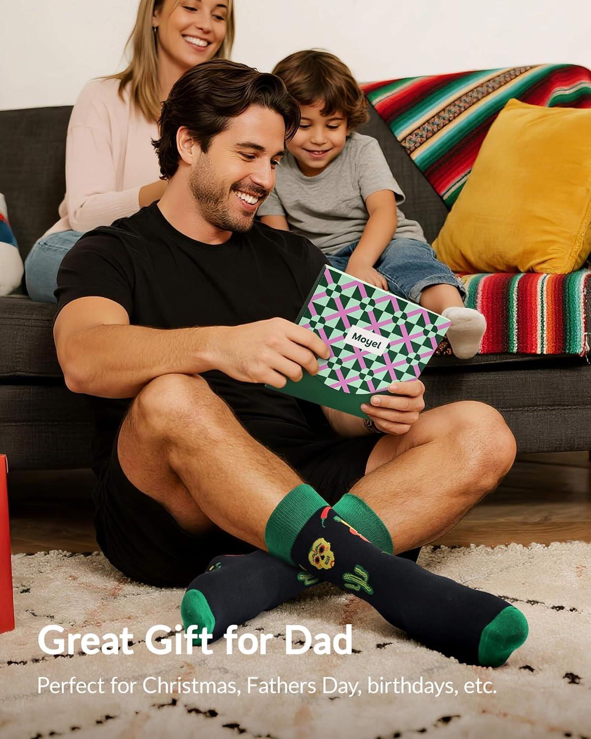 imageMoyel Husband Boyfriend Gift Ideas Funny Cool Socks for Men Romantic Gifts for Anniversary Valentines Day BirthdayMulticolor Papa