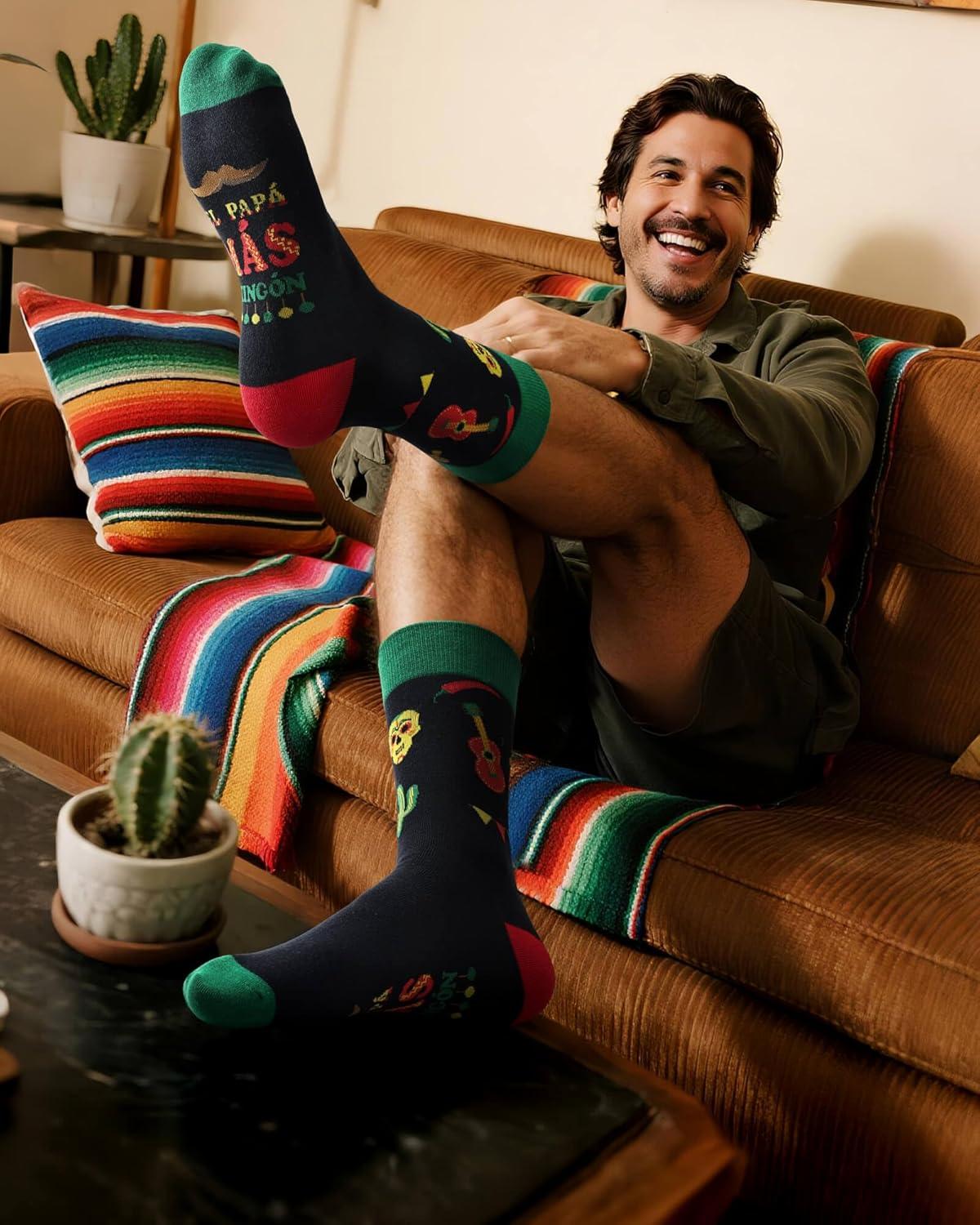 imageMoyel Husband Boyfriend Gift Ideas Funny Cool Socks for Men Romantic Gifts for Anniversary Valentines Day BirthdayMulticolor Papa