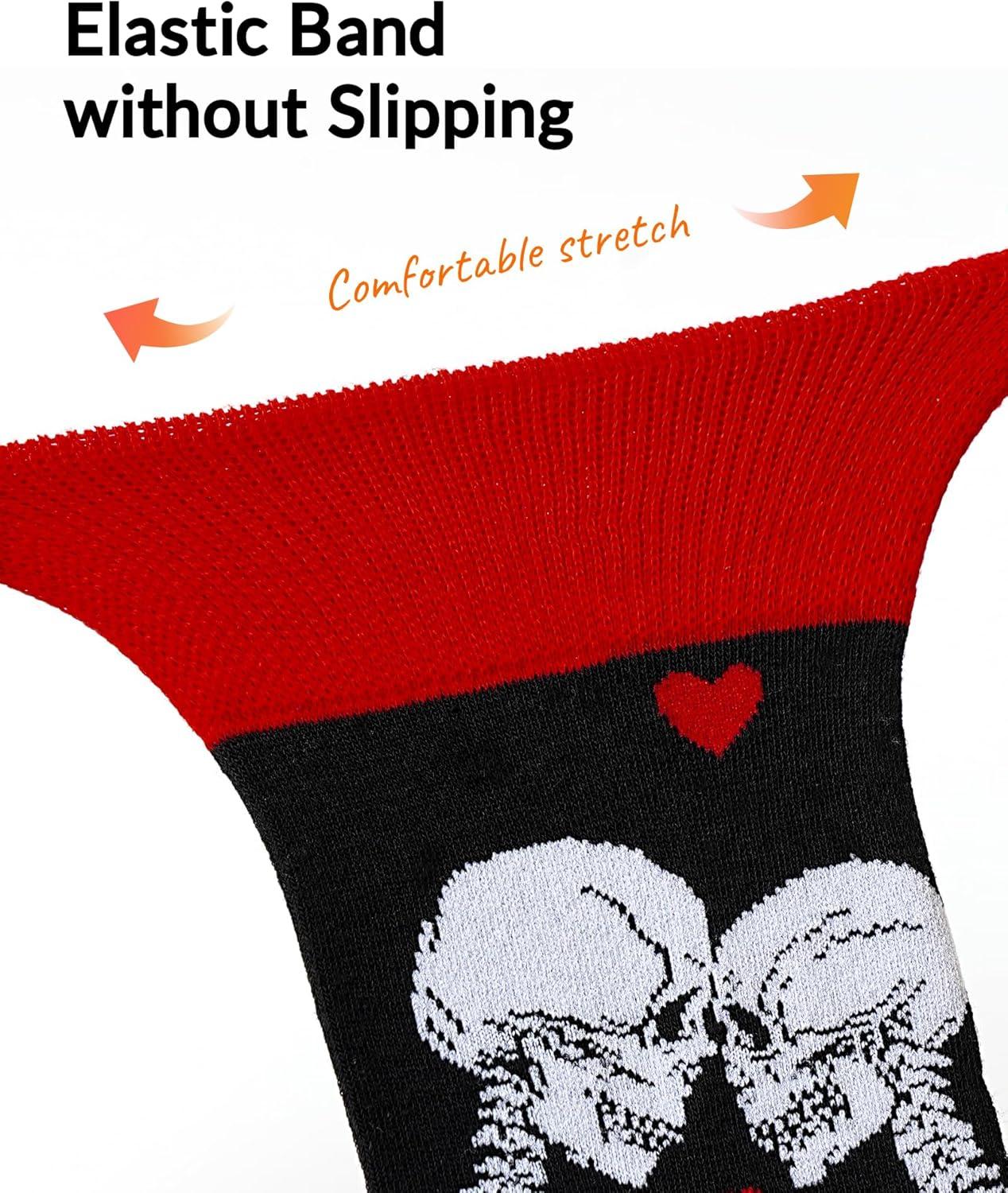 imageMoyel Husband Boyfriend Gift Ideas Funny Cool Socks for Men Romantic Gifts for Anniversary Valentines Day BirthdayMulticolor Skeleton