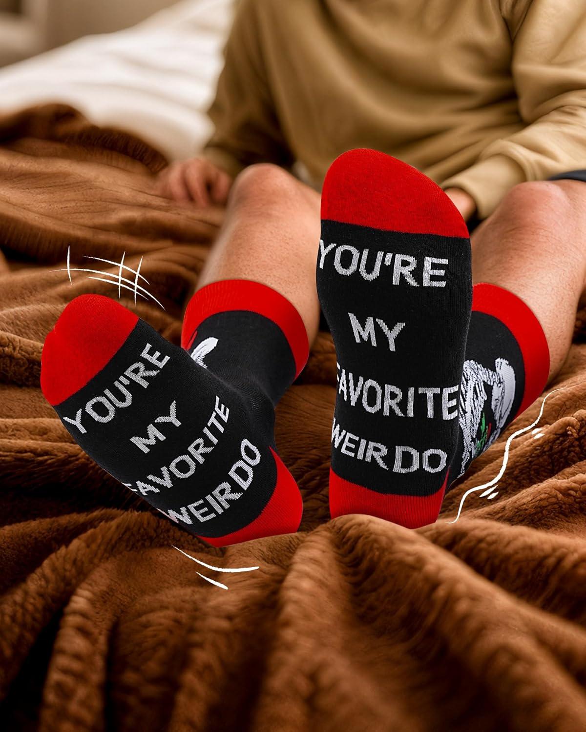 imageMoyel Husband Boyfriend Gift Ideas Funny Cool Socks for Men Romantic Gifts for Anniversary Valentines Day BirthdayMulticolor Skeleton