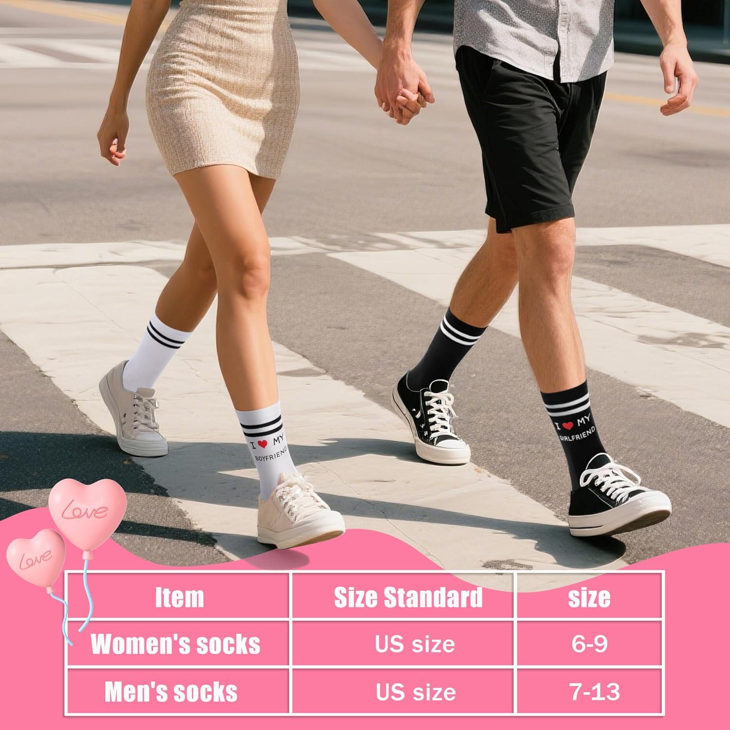 imageMoyel Husband Boyfriend Gift Ideas Funny Cool Socks for Men Romantic Gifts for Anniversary Valentines Day BirthdayMulticolorcouple