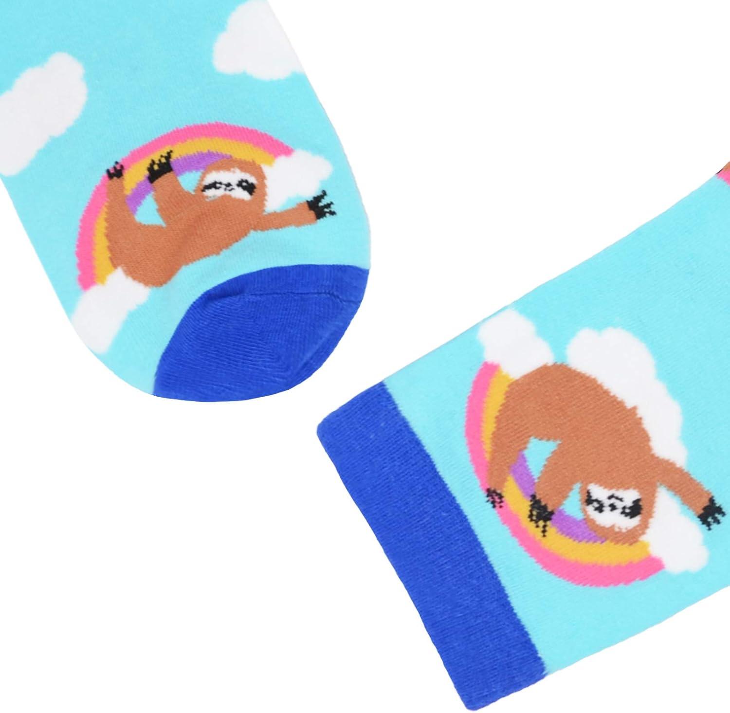 imageMoyel Socks Women 5 Pairs of Funny Cute Socks Gifts for Women01sloth Socks5 Pairs