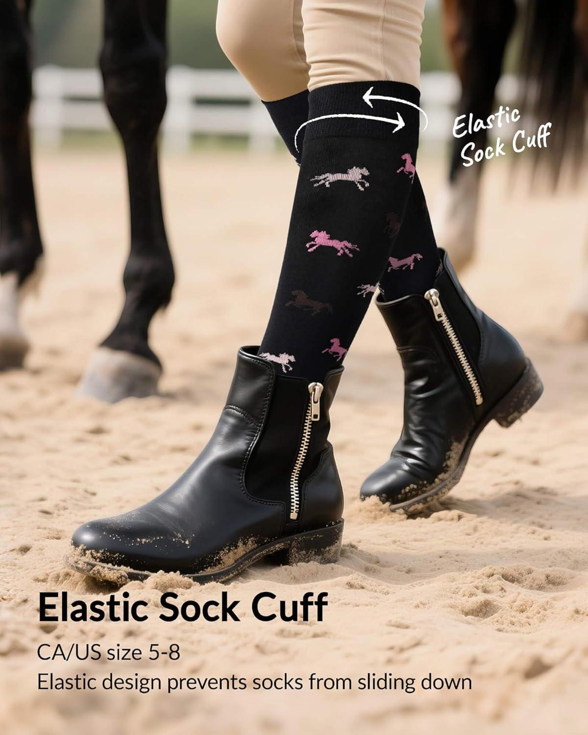 imageMoyel Socks Women 5 Pairs of Funny Cute Socks Gifts for WomenMulticolor Horse