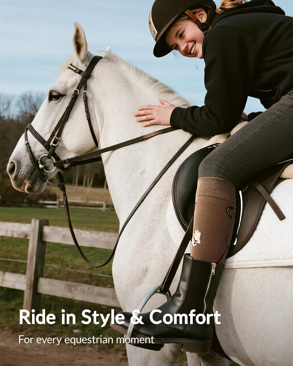 imageMoyel Socks Women 5 Pairs of Funny Cute Socks Gifts for WomenMulticolor Horse