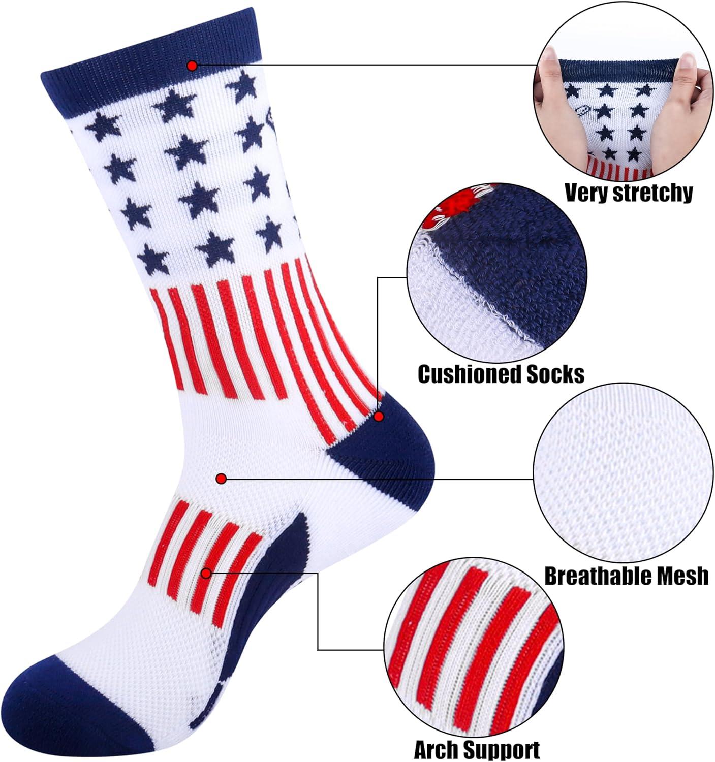 imageMoyel Sports Socks for Boys Kids 812 1214 Athletic Socks for Kids Crew Socks for Boys Baseball GiftsMulticolor Baseball