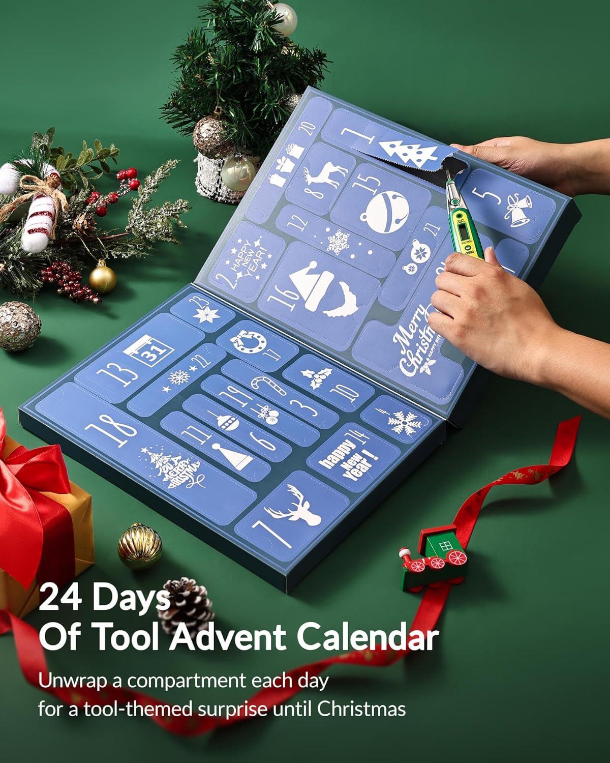 imageMoyel Survival Advent Calendar 2025 for Men 24Day Christmas Countdown Survival Tools Calendar for Adults and Teen Boys Christmas Outdoor Adventure Gifts for Dad Boyfriend Husband SonAdvent CalendarTool