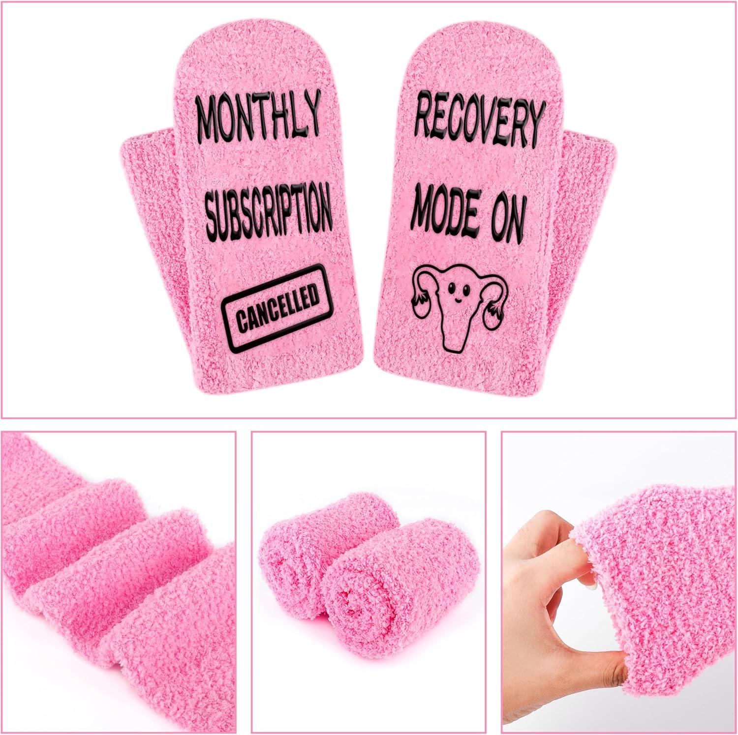 imageMoyel Women Reading Socks Book Lovers Gifts Fluffy Fuzzy Slipper Warm Cozy SocksPink Women