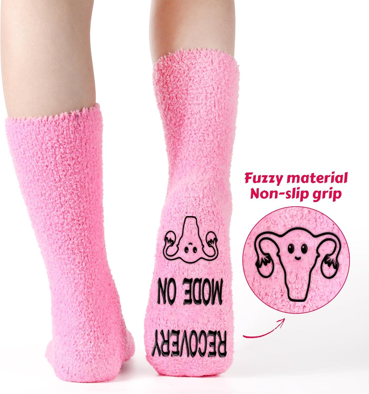 imageMoyel Women Reading Socks Book Lovers Gifts Fluffy Fuzzy Slipper Warm Cozy SocksPink Women