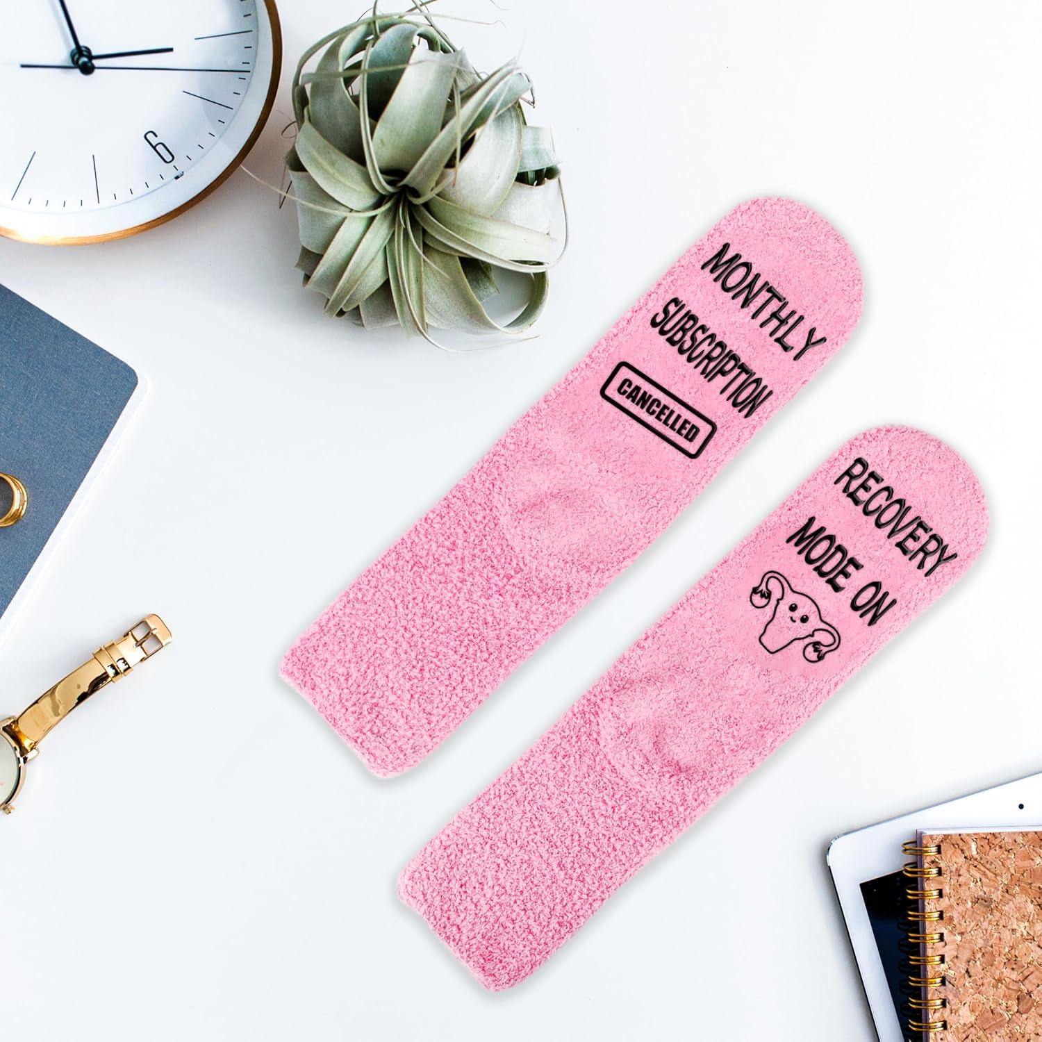 imageMoyel Women Reading Socks Book Lovers Gifts Fluffy Fuzzy Slipper Warm Cozy SocksPink Women