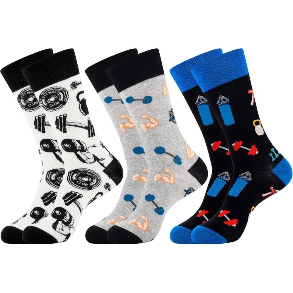 imageMoyel Funny Novelty Socks for Men Fun Golf Pickleball Socks Fun Gifts for Him Men AccessoriesMulticolor Fitness
