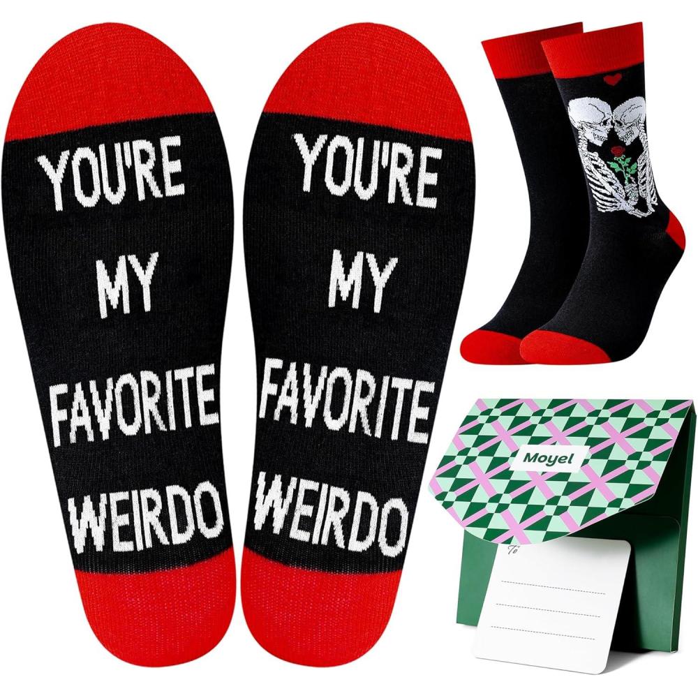 imageMoyel Husband Boyfriend Gift Ideas Funny Cool Socks for Men Romantic Gifts for Anniversary Valentines Day BirthdayMulticolor Skeleton