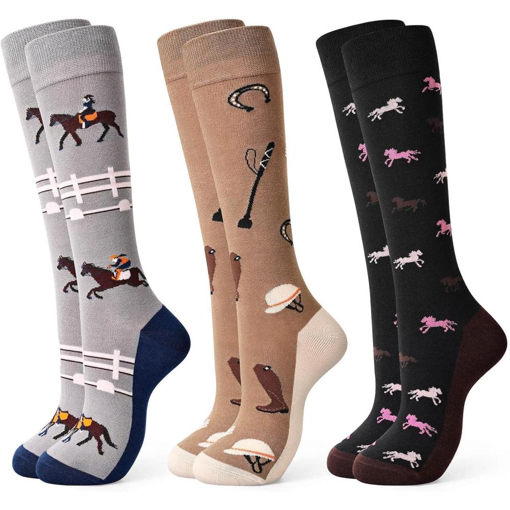 imageMoyel Socks Women 5 Pairs of Funny Cute Socks Gifts for WomenMulticolor Horse