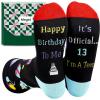 imageMoyel 21st 13th Birthday Gifts for Him Mens Fun Funny Socks Cool 13 21 Year Old Birthday Gifts for Him Men Gift IdeasMulticolor 13th Birthday Boy 01