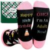 imageMoyel 21st 18th Birthday Gifts for Girls 18 21 Year Old Girl Gifts Fun Funny Socks for WomenMulticolor 18th Birthday Girl 01