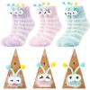 imageMoyel Crazy Funny Socks For Women Cartoon 3 Pair 3D Novelty Winter Warm Thick Plush Fuzzy Sock Birthday Novelty Christmas Gifts for Her