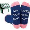 imageMoyel Funny Socks for Mom Women  Perfect Gifts for Women on Birthday Christmas Mothers Day Easter from SonDaughterMulticolor Mom