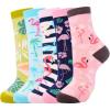 01-flamingo Socks-5 Pairs