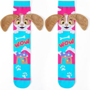 Moyel Crazy Socks for Kids Girls Animal Knee High Silly Funny Style Wacky Novelty Fun Dog Gifts Sock with Cute Decoration