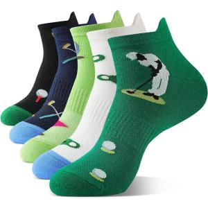 Moyel Funny Novelty Socks for Men Fun Golf Pickleball Socks Fun Gifts for Him Men Accessories(Multicolor Golf Ankle)