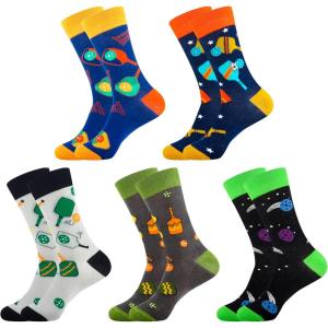 Moyel Funny Novelty Socks for Men Fun Golf Pickleball Socks Fun Gifts for Him Men Accessories(Multicolor Pickleball Men)
