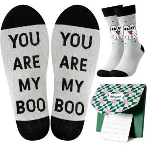 Moyel Husband Boyfriend Gift Ideas Funny Cool Socks for Men, Romantic Gifts for Anniversary, Valentine’s Day, Birthday(Multicolor Boo)