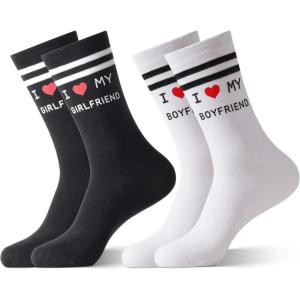 Moyel Husband Boyfriend Gift Ideas Funny Cool Socks for Men, Romantic Gifts for Anniversary, Valentine’s Day, Birthday(Multicolor-couple)
