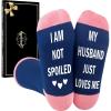 imageMoyel Funny Socks for Mom Women  Perfect Gifts for Women on Birthday Christmas Mothers Day Easter from SonDaughterMulticolor Wife