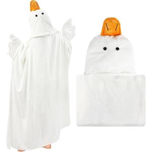 Moyel Axolotl Gifts Cute Axolotl Wearable Blanket Hoodie Funny Birthday Gifts for Women Adults Teen Girls Valentines Day Anniversary Present for Daughter Granddaughter Wife(White Goose)