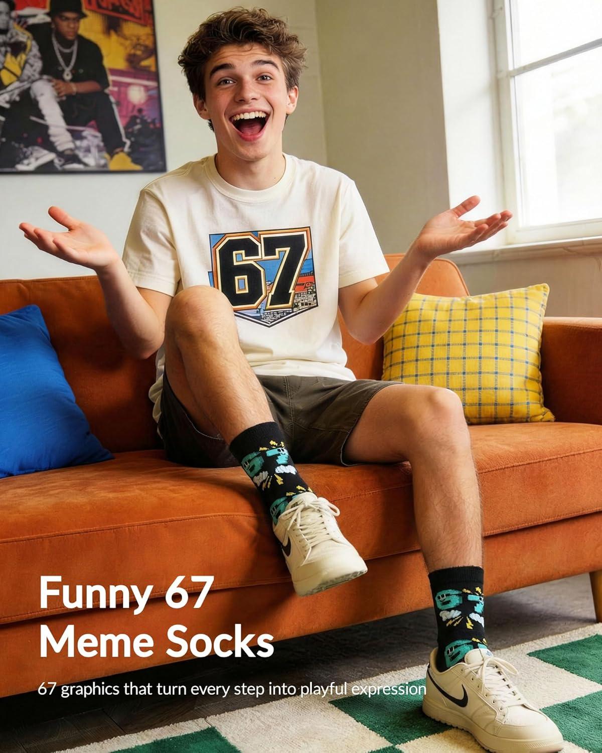 image:imageMoyel Funny Socks for Men Fun Golf Fishing Gifts for Men Dad Husband on Birthday ChristmasMulticolor 67 Meme