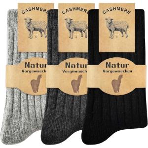 Moyel Warm Wool Cashmere Socks for Women Women’s Thermal Winter Socks Thin Soft and Cozy(Multicolor Grey)