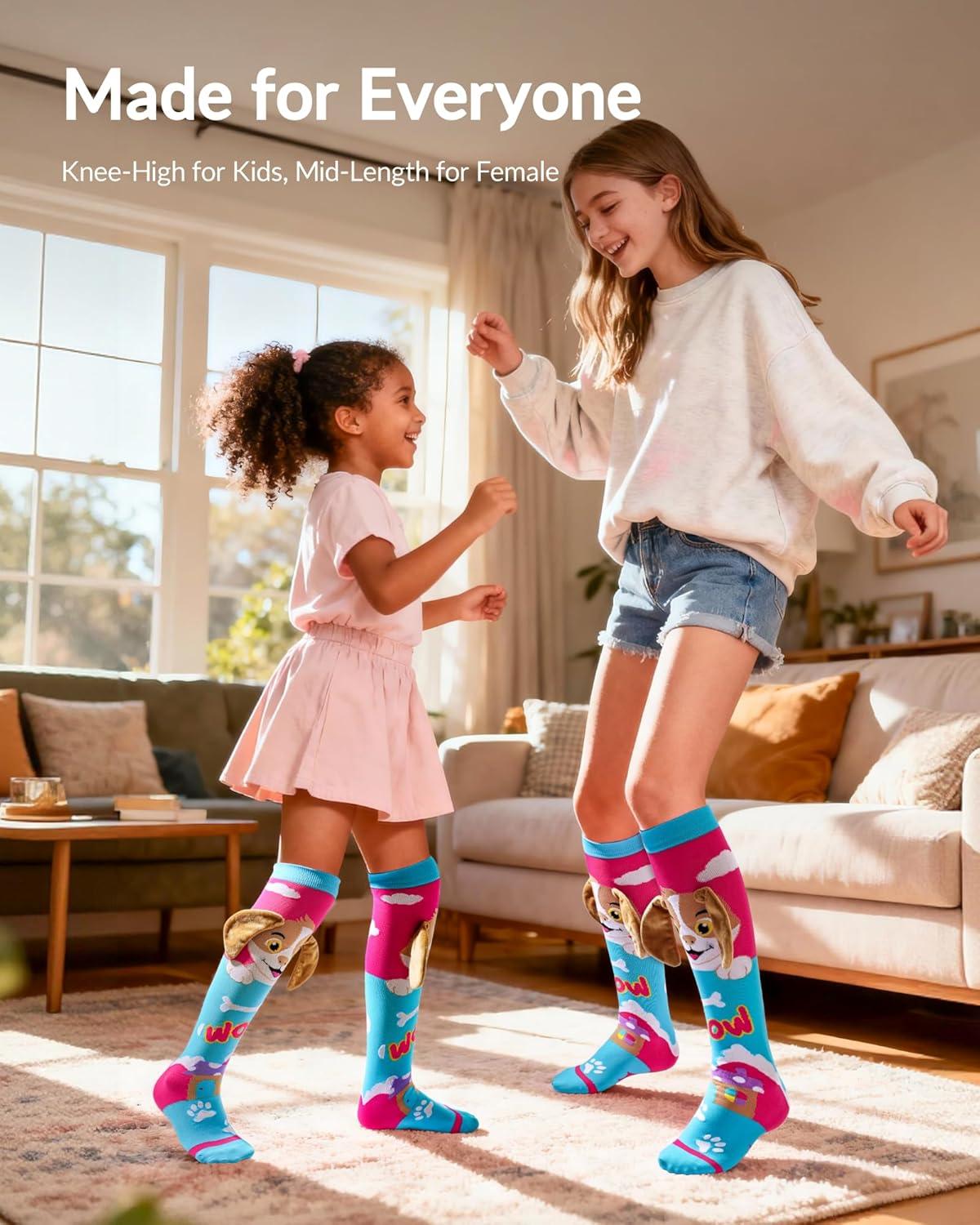 image:imageMoyel Crazy Socks for Kids Girls Animal Knee High Silly Funny Wacky Novelty Animals Gifts SockDog