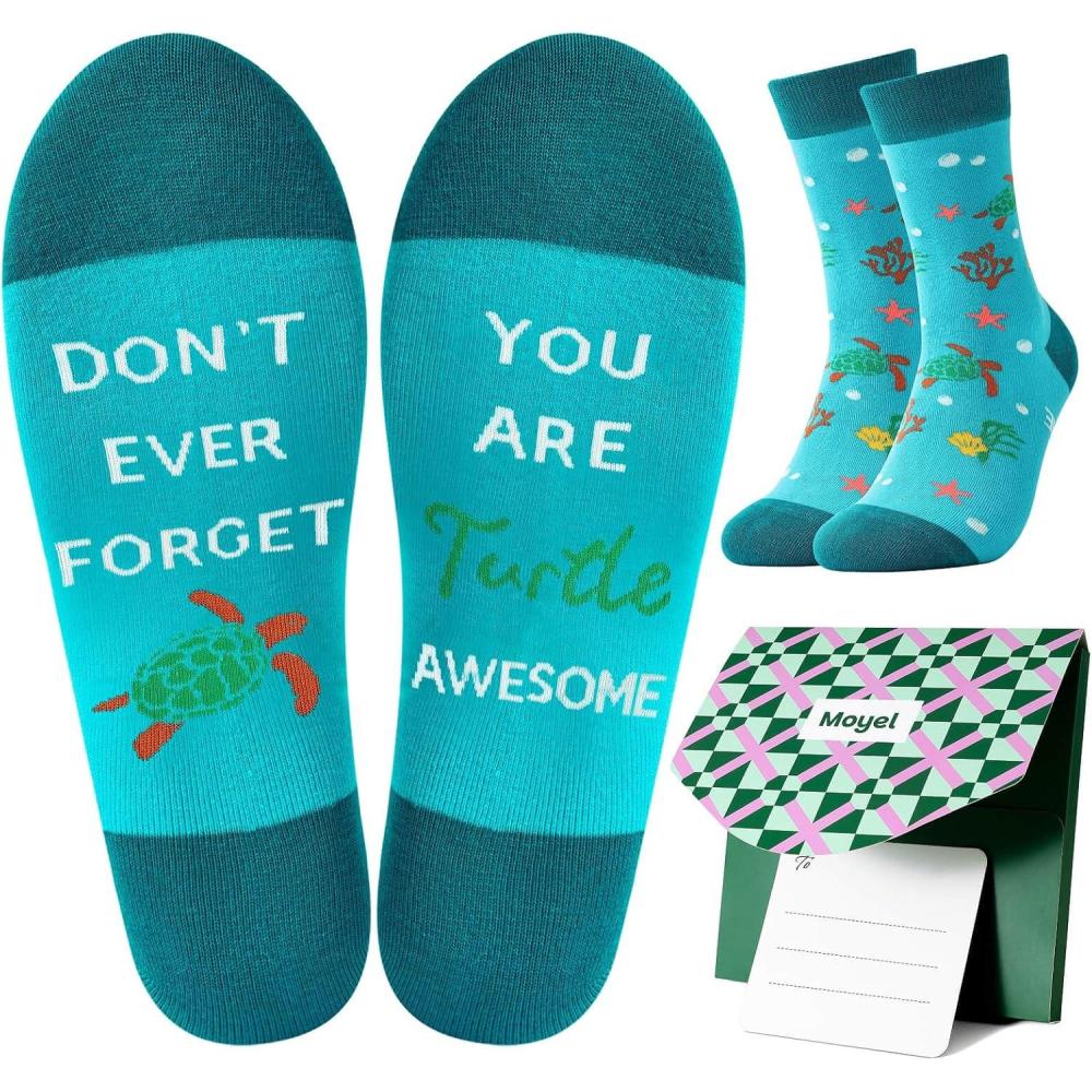 image:imageMoyel Funny Animal Socks for Women Dachshund Turtle Gifts for Women Teen GirlsMulticolor Sea Turtles