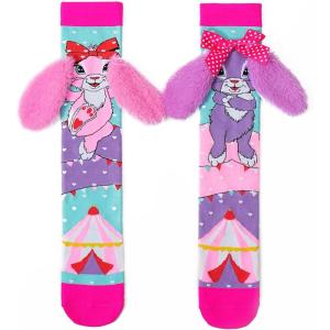 Moyel Crazy Socks for Kids Girls Animal Knee High Silly Funny Wacky Novelty Animals Gifts Sock(Ab Bunny)